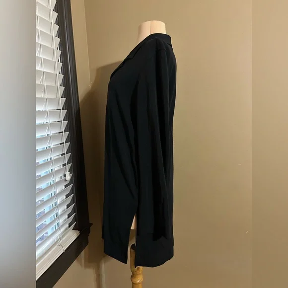 J. Jill Black Half Button Front Cardigan Top - Picture 4 of 5